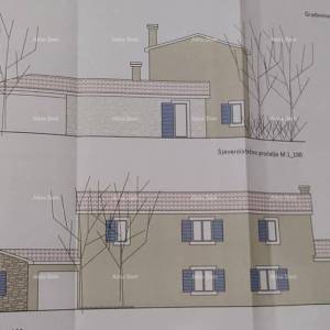 Prodaja zemljišta sa građevinskom dozvolom za izgradnju vile sa bazenom i obiteljske kuće,  Svetvinčenat!