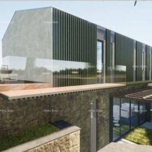 Prodaje se  građevinsko zemljište sa ruševnom kućicom  Labin, s pogledom na more i projektom