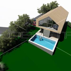  Projekt vile u prirodi 230m2 uz rijeku Kupu s bazenom i okućnicom, 1.219 m2 