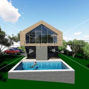  Projekt vile u prirodi 230m2 uz rijeku Kupu s bazenom i okućnicom, 1.219 m2 