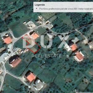 RAB, LOPAR - građevinsko zemljište 690m2 za obiteljsku kuću/villu/apartmane/kuću za iznajmljivanje s bazenom/kuću za odmor s ba...