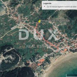 RAB, LOPAR - građevinsko zemljište 690m2 za obiteljsku kuću/villu/apartmane/kuću za iznajmljivanje s bazenom/kuću za odmor s ba...