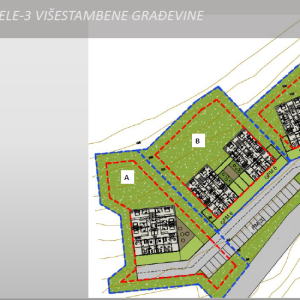 RABAC - građevinski teren 6500 m2 za gradnju 5 luksuznih vila od 6 stanova-apartmana