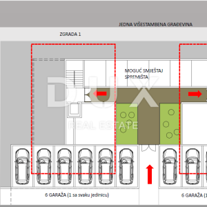 RABAC - građevinski teren 6500 m2 za gradnju 5 luksuznih vila od 6 stanova-apartmana