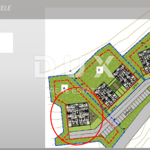 RABAC - građevinski teren 6500 m2 za gradnju 5 luksuznih vila od 6 stanova-apartmana
