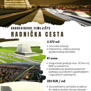 Radnička cesta, Žitnjak, 5.372,00 m2, 1.200.000,00 EUR