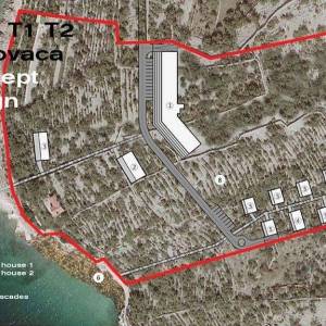 RASTOVAČA - STINICA građevinski teren za 14300m2 za apartmane / hotel / - kig 30% - kis 80%.