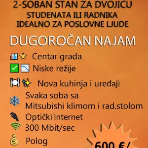 ️ RIJEKA-CENTAR **Top lokacija – potpuno NAMJEŠTEN 2-SOBNI STAN!**