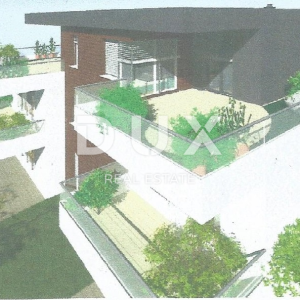 RIJEKA, COSTABELLA, BIVIO - građevinski teren 1100m2 S GRAĐEVNOM DOZVOLOM i s pogledom na more!!!
