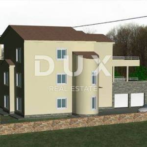 RIJEKA, DRENOVA - građevinsko zemljište 1.723 m2 s temeljnom pločom za stambenu zgradu - stanove / apartmane / obiteljsku kuću ...