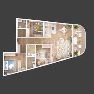Rijeka, Kantrida, luksuzna novogradnja, 123.9m2, 3s+db, terasa