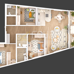 Rijeka, Kantrida, luksuzna novogradnja, 123.9m2, 3s+db, terasa