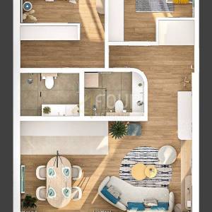 Rijeka, Kantrida, luksuzna novogradnja, 90.53m2, 2s+db, terasa