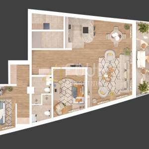 Rijeka, Kantrida, luksuzna novogradnja, 100.87m2, 2s+db, terasa