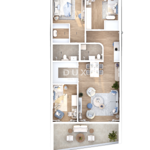 RIJEKA, KANTRIDA – stan od 127m2 u luksuznoj novogradnji samo 250 metara od mora s garažom i panoramskim pogledom na more...