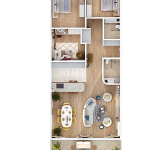 RIJEKA, KANTRIDA – stan od 151m2 u luksuznoj novogradnji samo 250 metara od mora s garažom i panoramskim pogledom na more...