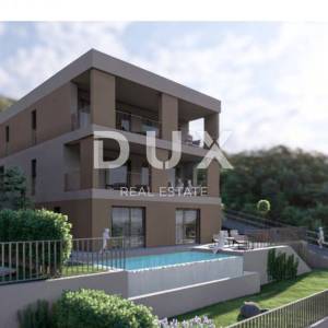 RIJEKA, KOSTRENA - ekskluzivan dvoetažni stan 210,50 m2 novogradnja s prekrasnim pogledom na more i bazenom + okućnica 350,93 m...