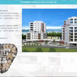RIJEKA, MARTINKOVAC- 2S+DB u novogradnji s dva parkirna mjesta u garaži
