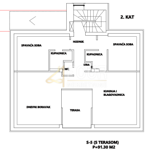 Rijeka, Podmurvice, 91.30m2, penthouse, 2s+db, terasa