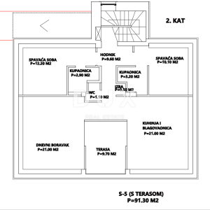 RIJEKA, TURNIĆ - nova zgrada sa 6 stanova za investiciju, parking, pogled