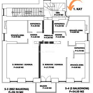 RIJEKA, TURNIĆ - vrhunski stanovi u novoadaptiranoj kući, parking, mirna ulica, pogled