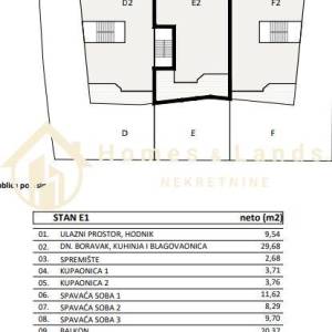 Sesvete,Kraljevečki Novaki 4-S 79m2 na 1 katu s terasom i 2 parkinga
