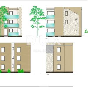 ŠIBENIK, VODICE - Građevinsko zemljište s projektom i građevinskom dozvolom 