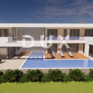 ZADAR, MASLENICA - Građevinsko zemljište s pogledom na more i idejnim projektom