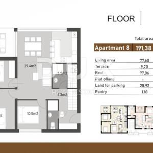 ZADAR, NIN - Penthouse S8 u izgradnji s pogledom na more