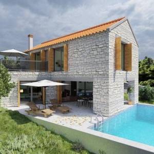ZADAR, NOVIGRAD - Visoko kvalitetna kamena kuća 150 m od mora