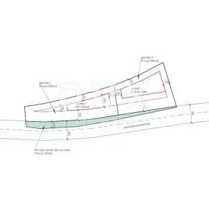 ZADAR, RTINA - Građevinsko zemljište s pogledom na more ispod magistrale 170 metara od mora! 1164m2!