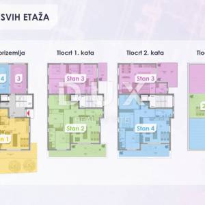 ZADAR, SKROČINI - Ekskluzivan dvoetažni stan s prostranom krovnom terasom, liftom te prekrasnim pogledom na more i Zadar! S3...