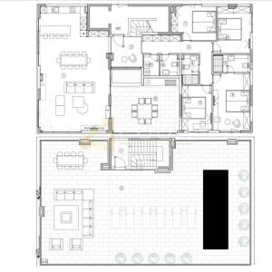 Zadar, Sukošan, luksuzan penthouse prvi red do mora, 249.10m2, 4s+db