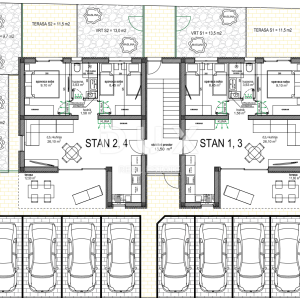 ZADAR, VIR - Novogradnja! Moderan penthouse samo 130 metara od plaže s fantastičnim pogledom na more! 1-S4