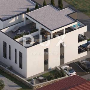 ZADAR, VIR - Vrhunski stan s krovnom terasom i prekrasnim pogledom na more! Novogradnja! S3