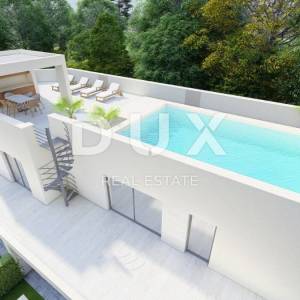 ZADAR, VRSI - Prostrani penthouse s pet spavaćih soba, krovnom terasom s bazenom i pogledom na more! S3