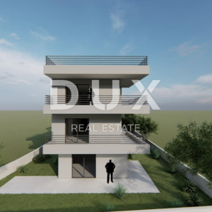 ZADAR, ZATON - Građevinsko zemljište 70 metara od plaže s idejnim projektom zgrade s 9 stanova!
