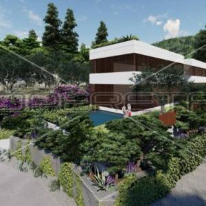 Zemljište s Projektom za Vilu, 1. red do mora, uvala Gršćica, otok Korčula