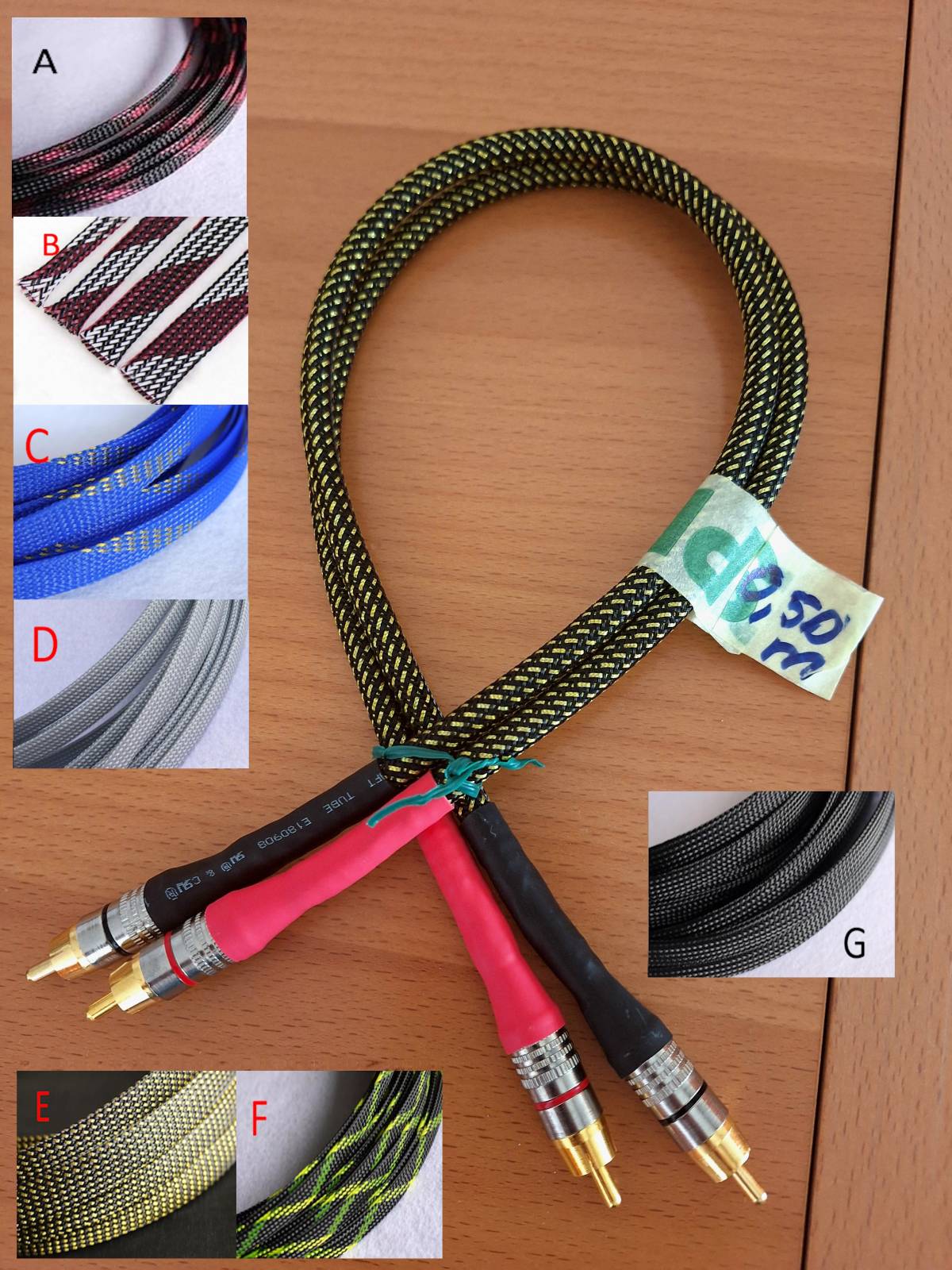 Audiofilski DIY interkonekt kabel MOGAMI 2582, L=50E cm (novo)
