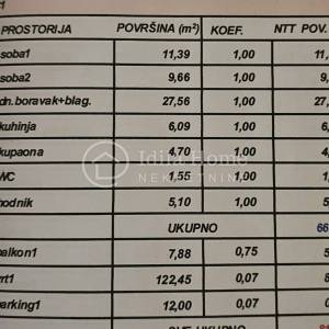 Dugo Selo/TROSOBAN komforan stan sa vrtom+PM/81,37m2/SNIŽENO!
