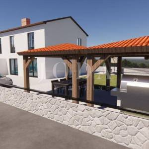 Dvojna kuća s bazenom, novogradnja Vrbnik-okolica