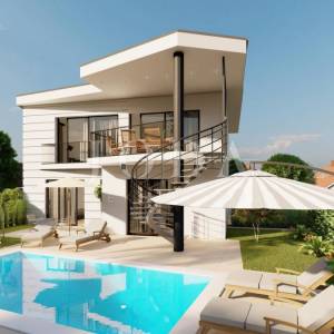Dvojna villa u izgradnji, Malinska - otok Krk
