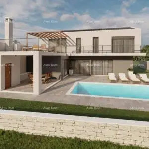 Građevinsko zemljište s projektom vile s bazenom, Rebići.