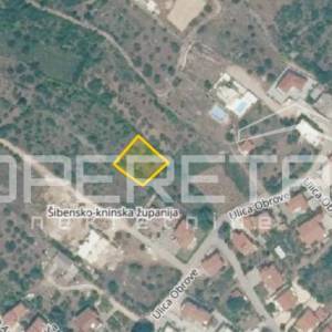 Građevinsko zemljište u Vodicama, 600 m², pogled na more