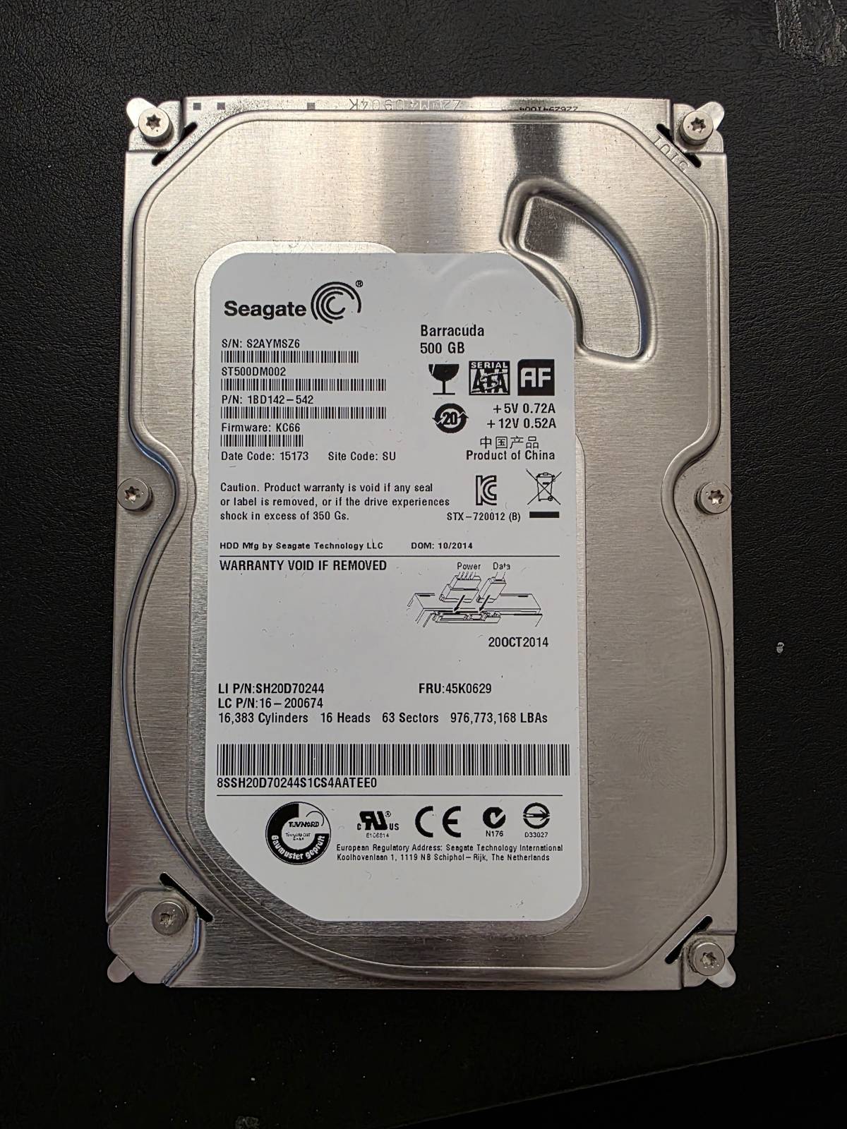 HDD 3.5inch, 500GB