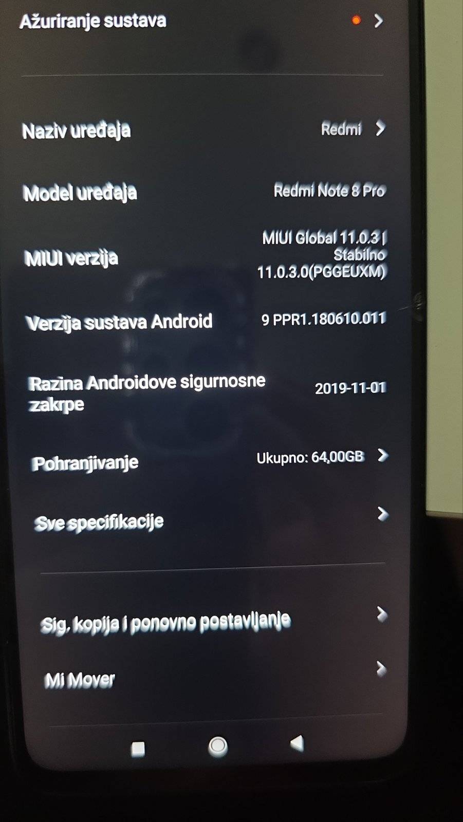Hitno se prodaje xiomi redmi 8pro sa oštečenjem
