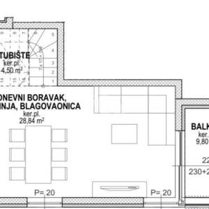 Hrvatska, Pag, Povljana, Luksuzni apartmani, 90.96 m2 m2, Prvi red do mora, S11