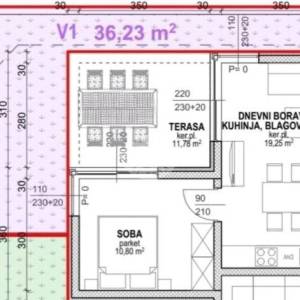 Hrvatska, Pag, Povljana, Luksuzni apartmani, 56.07 m2, Prvi red do mora, S1
