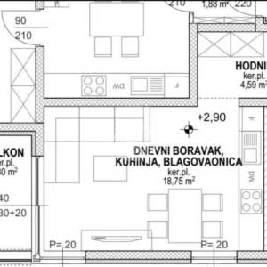 Hrvatska, Pag, Povljana, Luksuzni apartmani, 47.78 m2, Prvi red do mora, S6