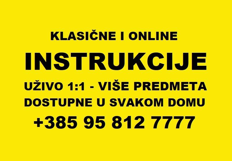INSTRUKCIJE IZ VIŠE PREDMETA, MATEMATIKA, FIZIKA, KEMIJA, BIOKEMIJA ..